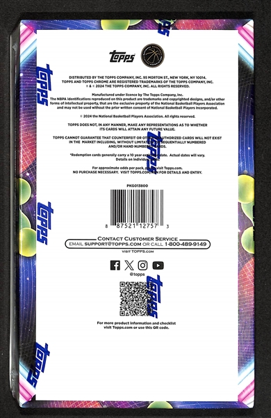 2023-24 Topps Chrome Cosmic Basketball Sealed Hobby Box (Look For Victor Wembanyama Autographs)