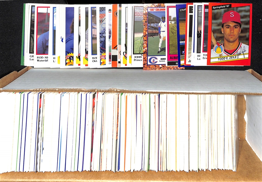 Lot of (600+) Signed Mostly Minor League Baseball Cards w. Todd Zeile, Benito Santiago, Jay Bell, + (JSA Auction Letter)