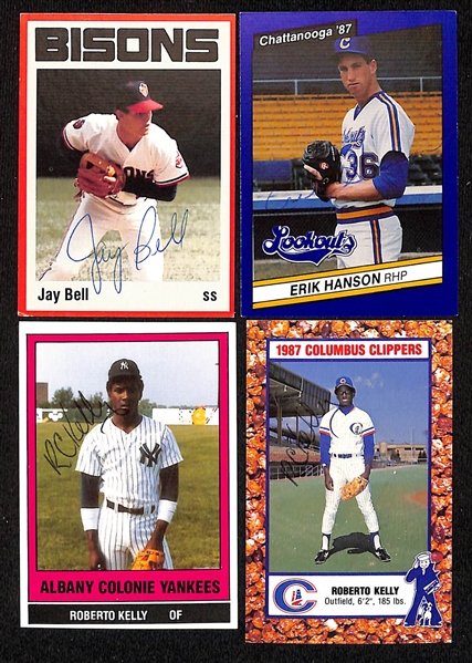 Lot of (600+) Signed Mostly Minor League Baseball Cards w. Todd Zeile, Benito Santiago, Jay Bell, + (JSA Auction Letter)