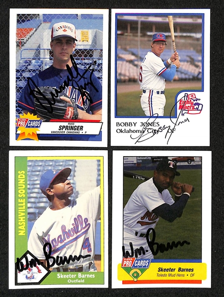 Lot of (600+) Signed Mostly Minor League Baseball Cards w. Todd Zeile, Benito Santiago, Jay Bell, + (JSA Auction Letter)