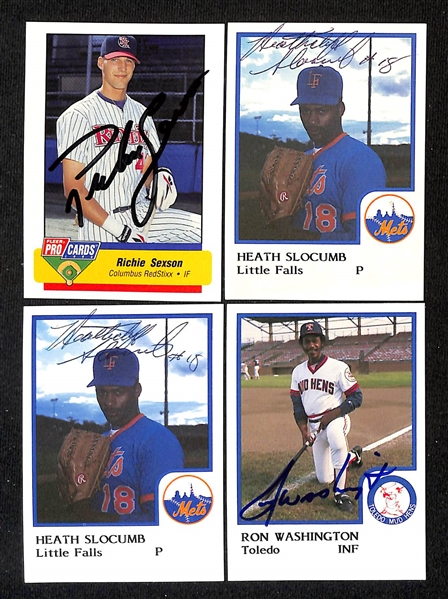 Lot of (600+) Signed Mostly Minor League Baseball Cards w. Todd Zeile, Benito Santiago, Jay Bell, + (JSA Auction Letter)
