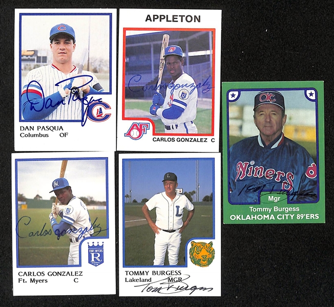 Lot of (600+) Signed Mostly Minor League Baseball Cards w. Todd Zeile, Benito Santiago, Jay Bell, + (JSA Auction Letter)