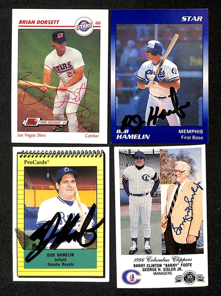Lot of (640+) Signed Mostly Minor League Baseball Cards w. Todd Zeile, Prince Fielder, Moises Alou, Dwight Smith, + (JSA Auction Letter)