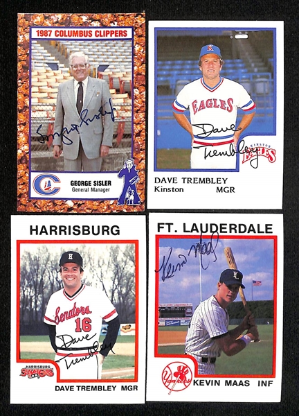 Lot of (640+) Signed Mostly Minor League Baseball Cards w. Todd Zeile, Prince Fielder, Moises Alou, Dwight Smith, + (JSA Auction Letter)