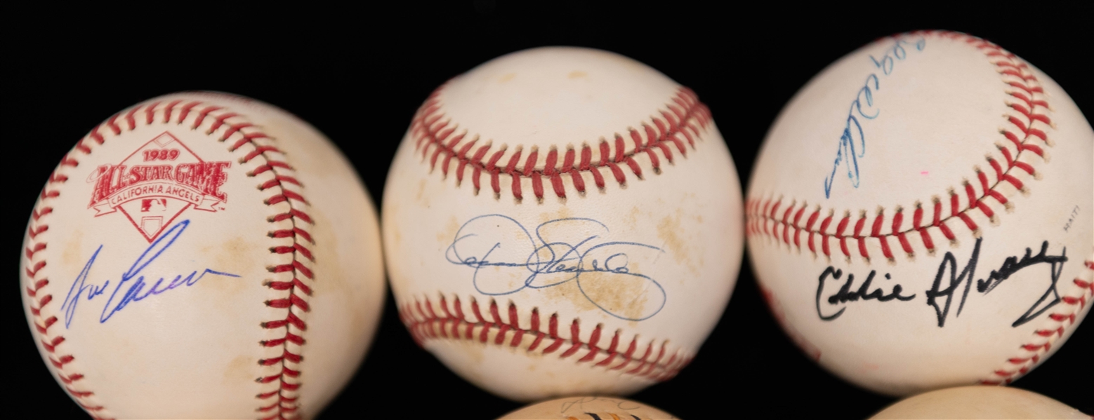 Lot of (7) Signed Baseballs w. Harry Carey & Tony Gwynn (Includes JSA Auction Letter)
