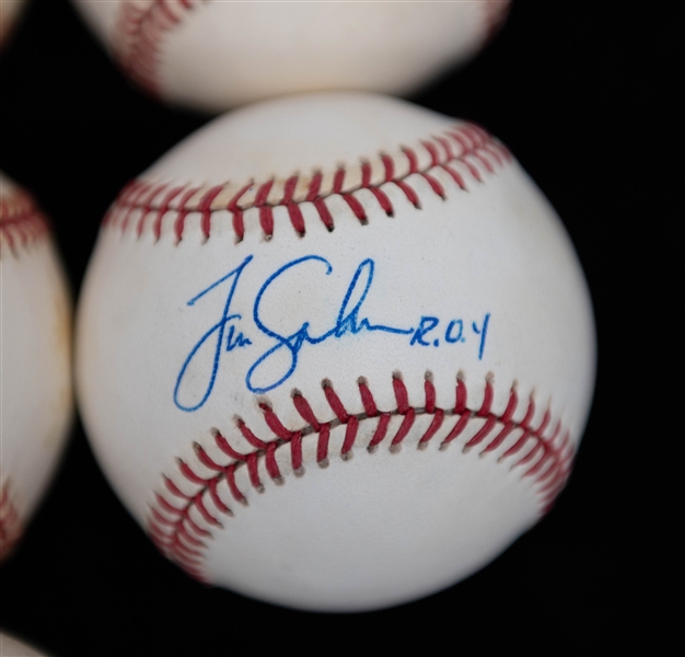 Lot of (10) Signed Baseballs w. Tim Salmon, John Kruk, & Darren Daulton (Includes JSA Auction Letter)