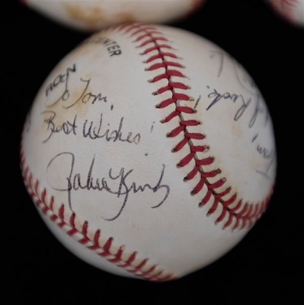 Lot of (10) Signed Baseballs w. Tim Salmon, John Kruk, & Darren Daulton (Includes JSA Auction Letter)