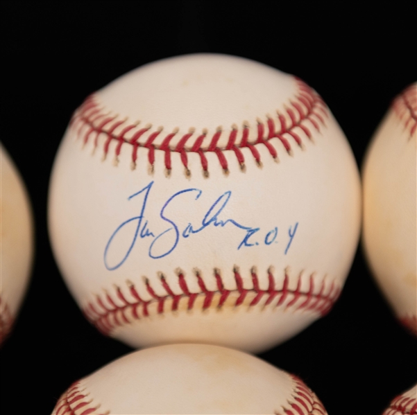 Lot of (10) Signed Baseballs w. Tim Salmon, John Kruk, & Darren Daulton (Includes JSA Auction Letter)