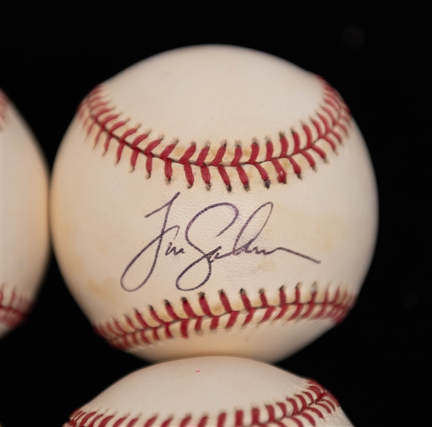 Lot of (10) Signed Baseballs w. Tim Salmon, John Kruk, & Darren Daulton (Includes JSA Auction Letter)