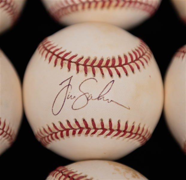 Lot of (10) Signed Baseballs w. Tim Salmon, John Kruk, & Darren Daulton (Includes JSA Auction Letter)
