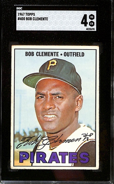 Lot of (2) SGC Graded Roberto Clemente Cards - 1963 Fleer #56 (SGC 3), 1967 Topps #400 (SGC 4)
