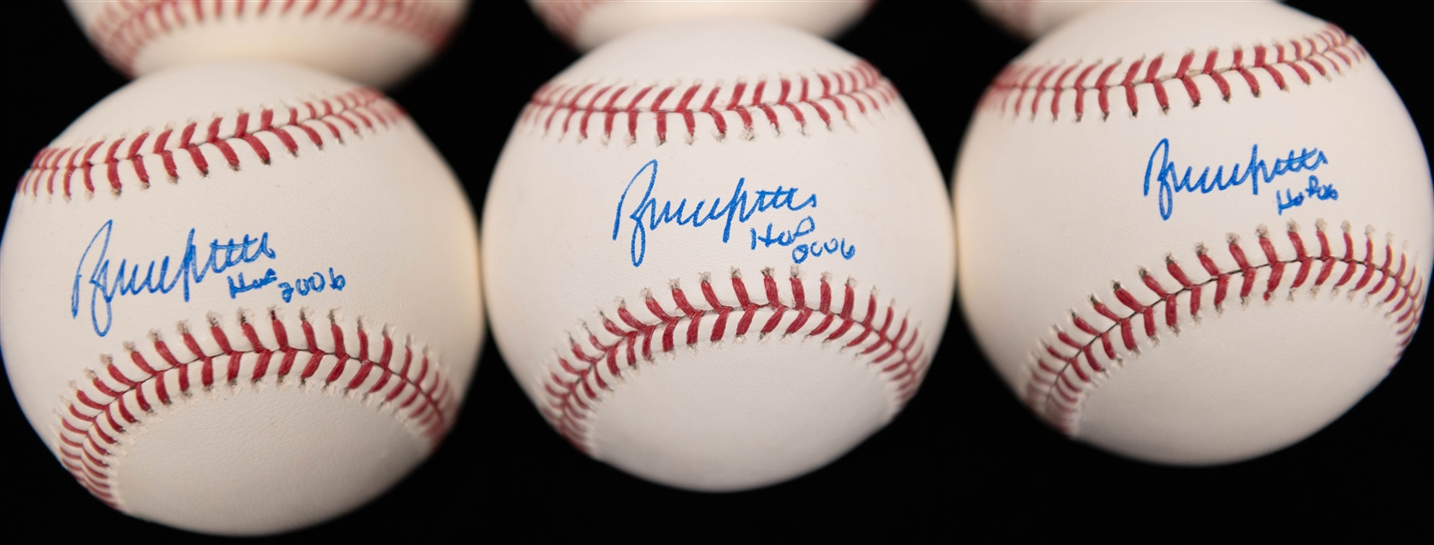 Lot of (6) Bruce Sutter (d. 2022) Signed Rawling Baseballs with HOF 2006 Inscriptions (MLB Authentic) - Directly From Bruce Sutter's Family