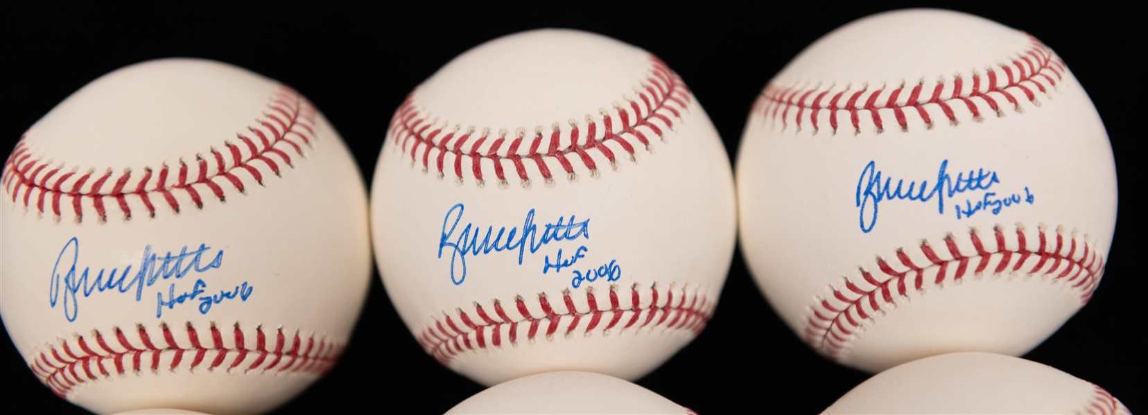 Lot of (6) Bruce Sutter (d. 2022) Signed Rawling Baseballs with HOF 2006 Inscriptions (MLB Authentic) - Directly From Bruce Sutter's Family