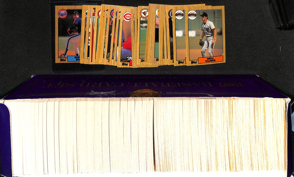 1987 Topps Tiffany Baseball Near Complete Set with Nolan Ryan, (2) Will Clark Rookies (778/792 cards).  Bo Jackson & Barry Bonds are 2 of the missing cards.