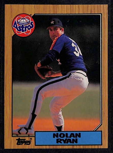 1987 Topps Tiffany Baseball Near Complete Set with Nolan Ryan, (2) Will Clark Rookies (778/792 cards).  Bo Jackson & Barry Bonds are 2 of the missing cards.