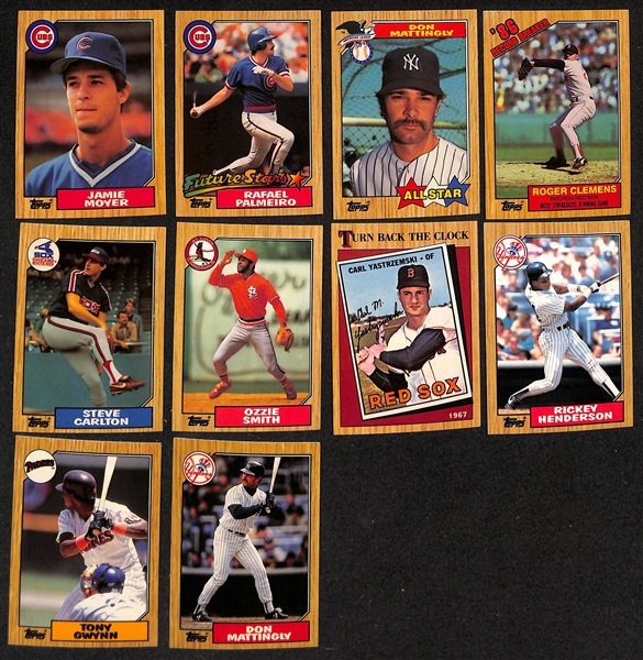1987 Topps Tiffany Baseball Near Complete Set with Nolan Ryan, (2) Will Clark Rookies (778/792 cards).  Bo Jackson & Barry Bonds are 2 of the missing cards.
