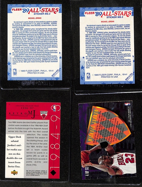Lot of (70) Michael Jordan Cards with Inserts - Inc. 1995-96 Fleer Ultra Scoring Kings, 1998-99 Upper Deck Commemorative Collection, (2) 1989-90 Fleer All Stars, +