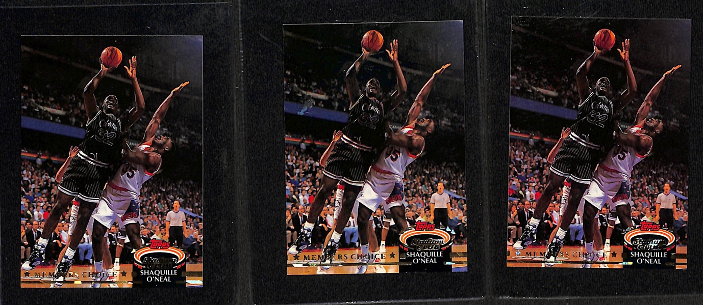 Lot of (51) Shaquille O'Neal Rookie Cards (Inc. Insert Rookies) w. (3) Stadium Club Members Choice, (7) Upper Deck Trade Card, (6) Stadium Club, +