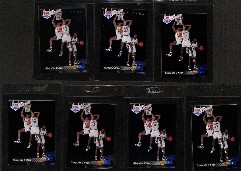 Lot of (51) Shaquille O'Neal Rookie Cards (Inc. Insert Rookies) w. (3) Stadium Club Members Choice, (7) Upper Deck Trade Card, (6) Stadium Club, +