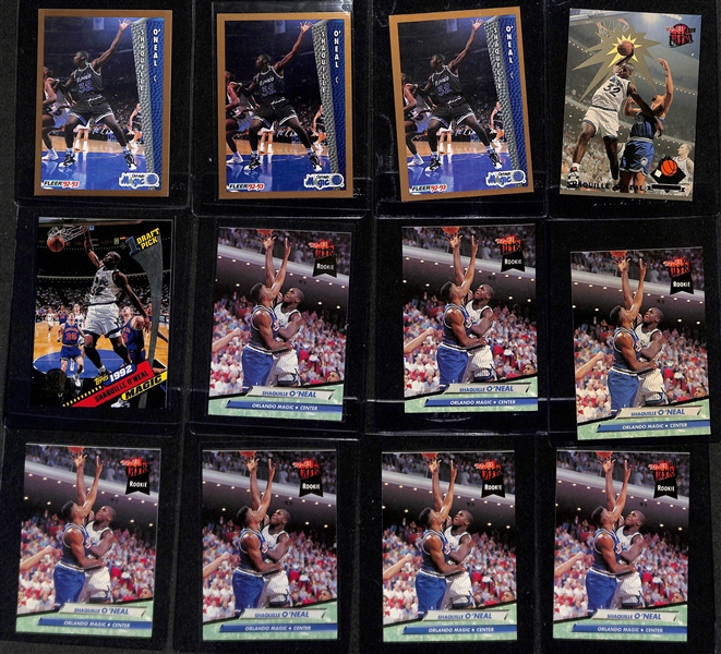Lot of (51) Shaquille O'Neal Rookie Cards (Inc. Insert Rookies) w. (3) Stadium Club Members Choice, (7) Upper Deck Trade Card, (6) Stadium Club, +