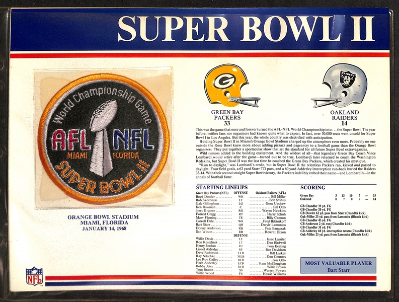 The Official NFL Super Bowl Patch Collection Complete Patch Run (Super Bowl 1- Super Bowl 31)