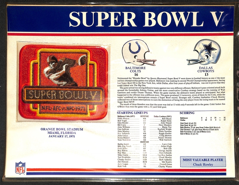 The Official NFL Super Bowl Patch Collection Complete Patch Run (Super Bowl 1- Super Bowl 31)