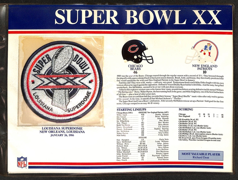 The Official NFL Super Bowl Patch Collection Complete Patch Run (Super Bowl 1- Super Bowl 31)