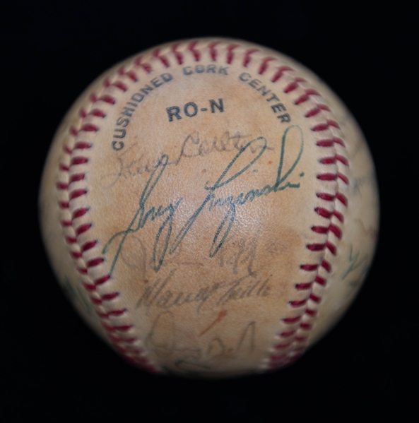 Multi Signed Late 1970s Phillies Team Baseball with Nino Espinosa, Pete Rose, Mike Schmidt, Dallas Green, Steve Carlton, + (JSA Auction Letter)