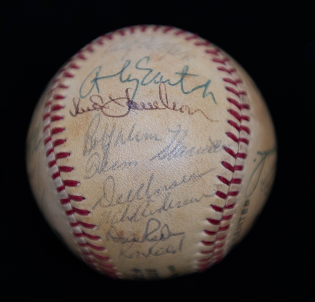 Multi Signed Late 1970s Phillies Team Baseball with Nino Espinosa, Pete Rose, Mike Schmidt, Dallas Green, Steve Carlton, + (JSA Auction Letter)