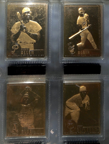 1996 Danbury Mint 22kt Gold Baseball Card Complete Set