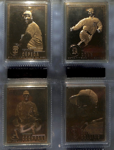 1996 Danbury Mint 22kt Gold Baseball Card Complete Set