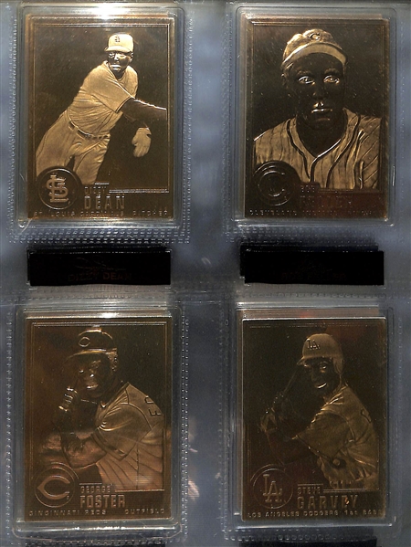 1996 Danbury Mint 22kt Gold Baseball Card Complete Set