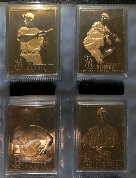 1996 Danbury Mint 22kt Gold Baseball Card Complete Set