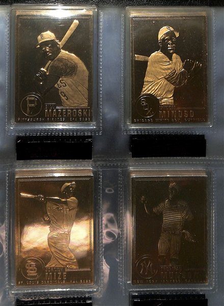 1996 Danbury Mint 22kt Gold Baseball Card Complete Set