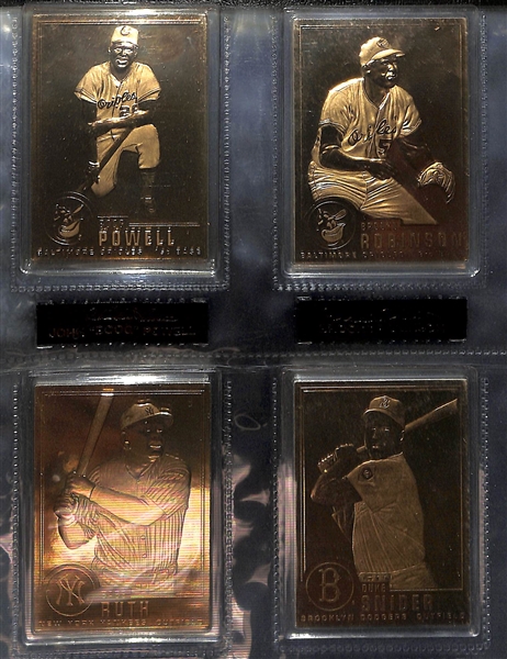 1996 Danbury Mint 22kt Gold Baseball Card Complete Set