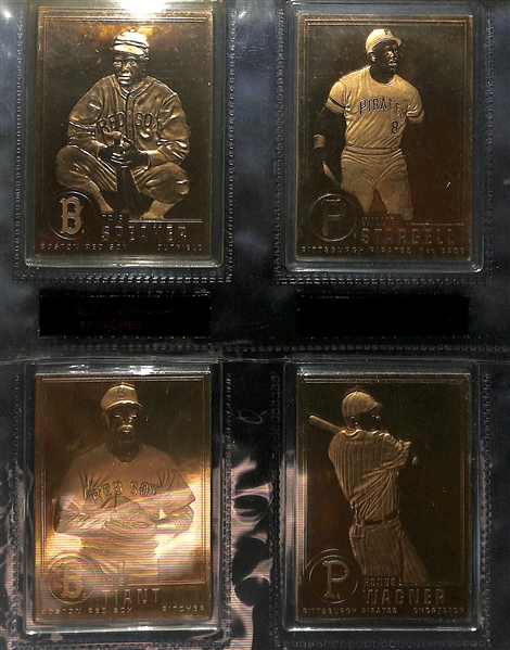 1996 Danbury Mint 22kt Gold Baseball Card Complete Set