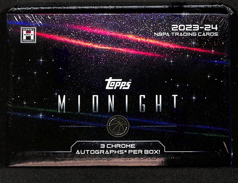 2023-24 Topps Midnight Basketball Sealed Hobby Box (3 Chrome Autographs per Box)