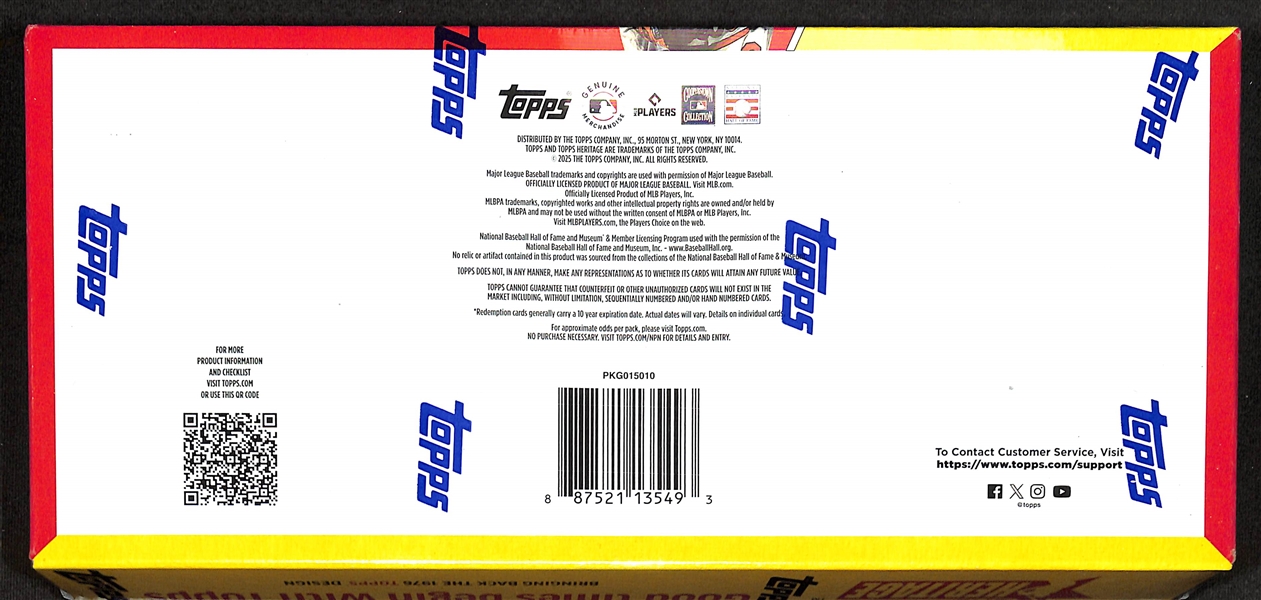 2025 Topps Heritage Baseball Sealed Hobby Box (1 Autograph or Relic per Box)