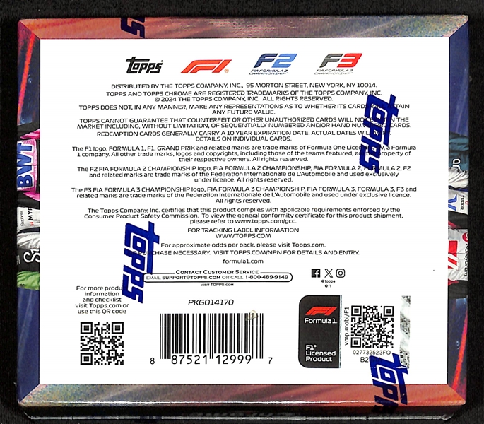 2024 Topps Chrome Formula 1 Sealed Qualifying Lap Box (4 Ray Wave Refractors per Box)