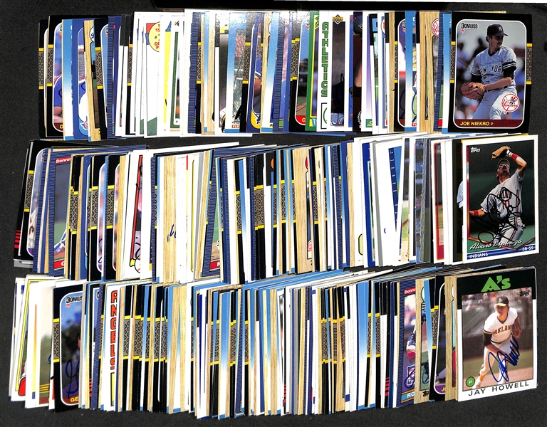 Lot of (350+) Signed Baseball Cards inc. (4) Joe Niekro, (4) Darren Daulton, + (JSA Auction Letter)
