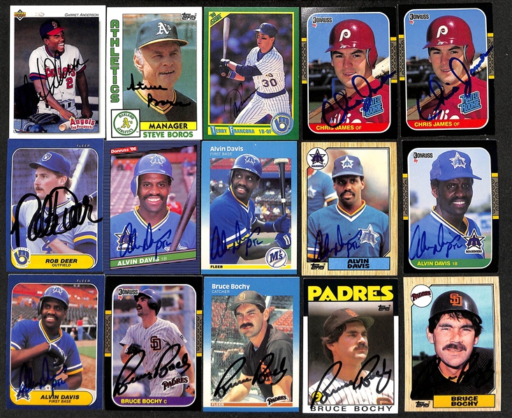 Lot of (350+) Signed Baseball Cards inc. (4) Joe Niekro, (4) Darren Daulton, + (JSA Auction Letter)