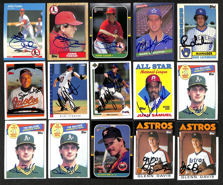 Lot of (350+) Signed Baseball Cards inc. (4) Joe Niekro, (4) Darren Daulton, + (JSA Auction Letter)