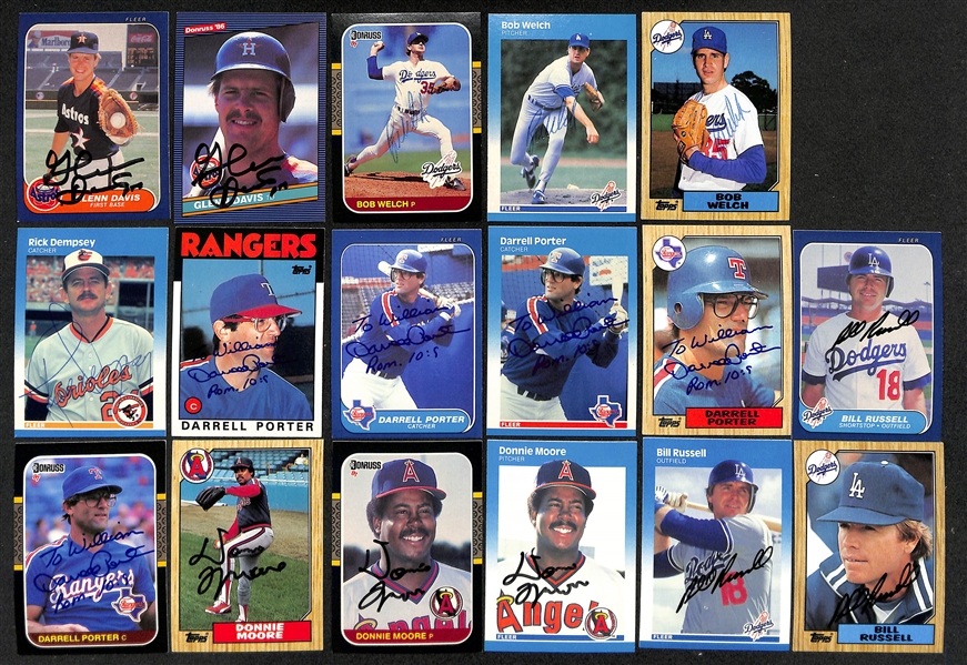 Lot of (350+) Signed Baseball Cards inc. (4) Joe Niekro, (4) Darren Daulton, + (JSA Auction Letter)