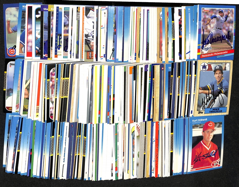 Lot of (325+) Signed Baseball Cards inc. (2) Fernando Valenzuela, (2) Jose Conseco, Dave Parker, + (JSA Auction Letter)