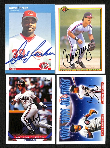 Lot of (325+) Signed Baseball Cards inc. (2) Fernando Valenzuela, (2) Jose Conseco, Dave Parker, + (JSA Auction Letter)