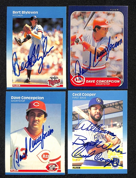 Lot of (325+) Signed Baseball Cards inc. (2) Fernando Valenzuela, (2) Jose Conseco, Dave Parker, + (JSA Auction Letter)