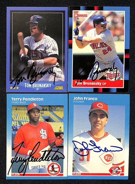 Lot of (325+) Signed Baseball Cards inc. (2) Fernando Valenzuela, (2) Jose Conseco, Dave Parker, + (JSA Auction Letter)