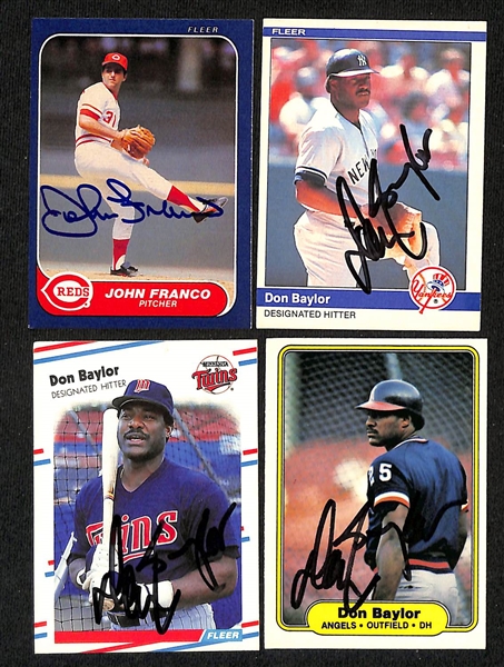Lot of (325+) Signed Baseball Cards inc. (2) Fernando Valenzuela, (2) Jose Conseco, Dave Parker, + (JSA Auction Letter)