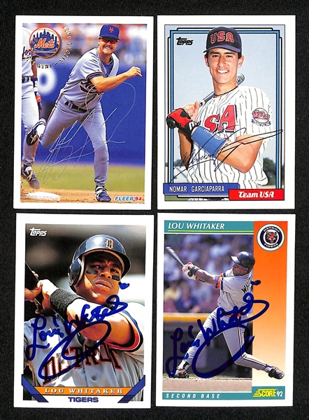 Lot of (325+) Signed Baseball Cards inc. (2) Fernando Valenzuela, (2) Jose Conseco, Dave Parker, + (JSA Auction Letter)