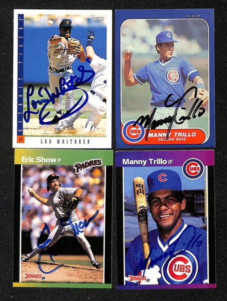 Lot of (325+) Signed Baseball Cards inc. (2) Fernando Valenzuela, (2) Jose Conseco, Dave Parker, + (JSA Auction Letter)